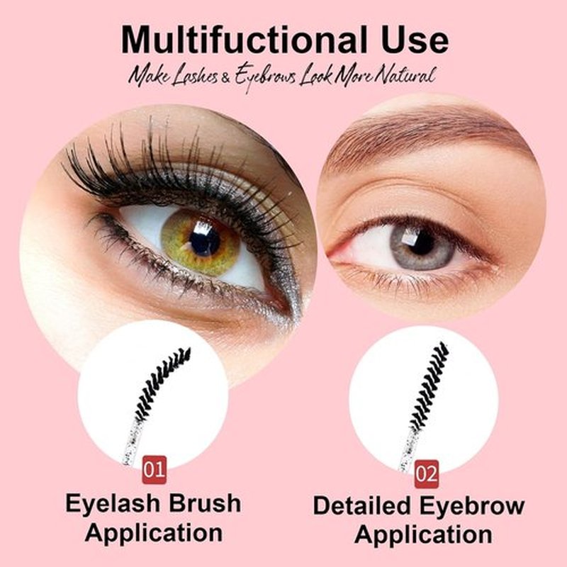 Skiennix Mini Spoolies for Eyelash Extensions - 100 Disposable Micro Brushes for Lash Techs