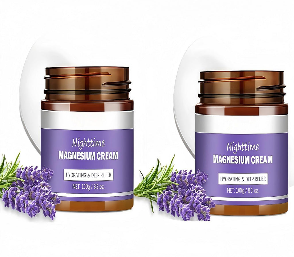 ZTSGU 2 Pcs Magnesium Cream for Sleep, Relief Revitalizes Skin Deep Hydration Care Nighttime Magnesium Cream.