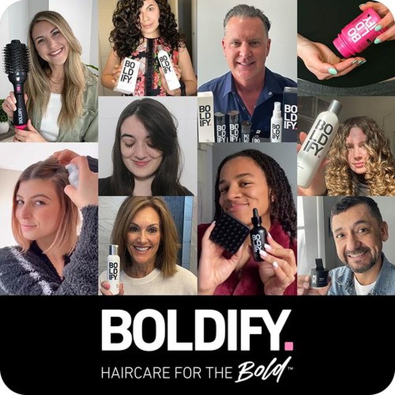 BOLDIFY Four Ended Hairline Powder Brush - Precision Hair Makeup Brush Set with Sponge Tip for Seamless Blending - Ideal as a Hair Concealer/Contour, Root Touch Up