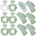 Featch Bridesmaid Proposal Gifts 6pcs Hair Claw Clips & 6pcs Satin Hair Ties Scrunchies Bachelorette Party Bridal Shower Present Good ideas Gift for Wedding Party Favors White&Sage Green