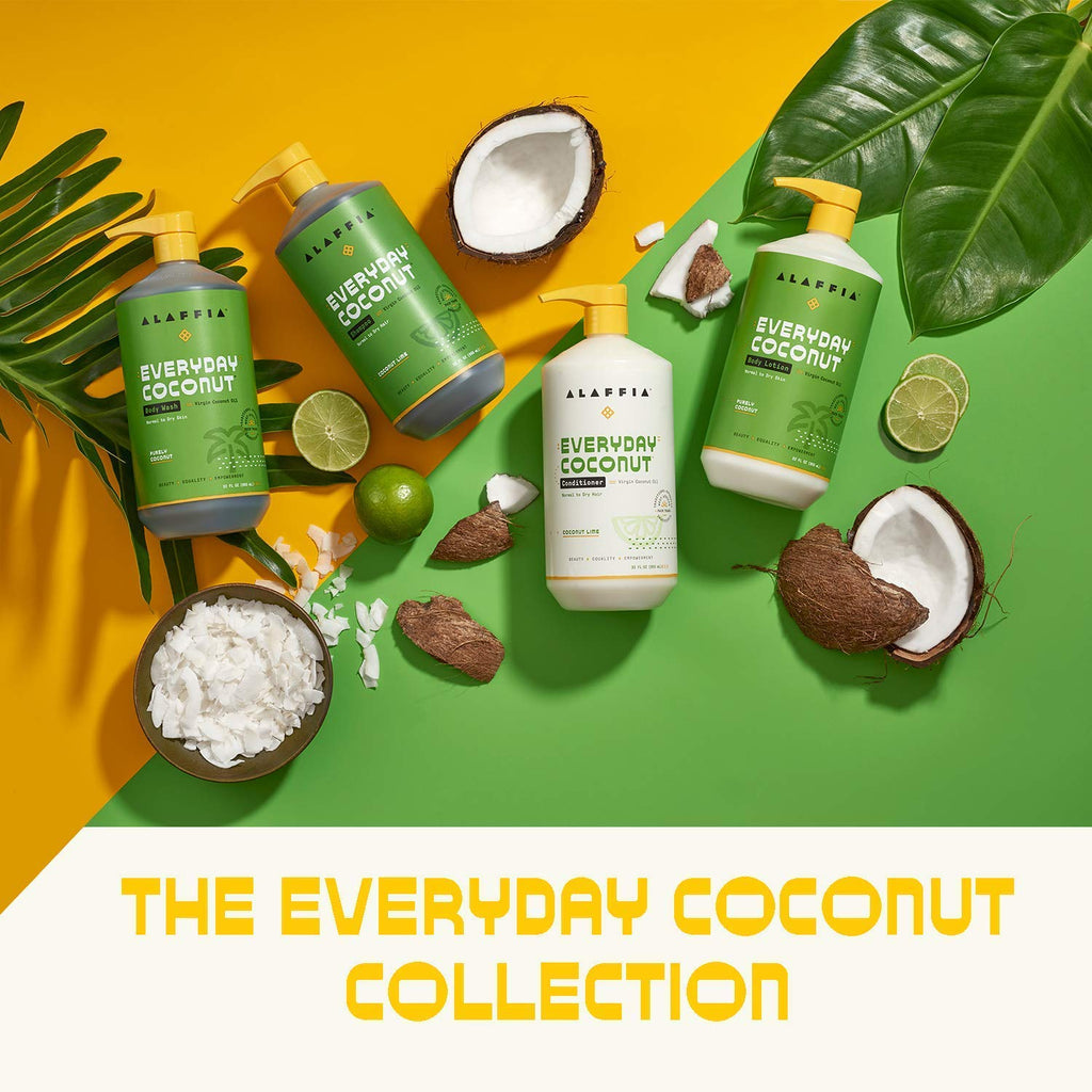 Alaffia Everyday Coconut Body Lotion - Hydrating Moisturizer for Normal to Dry Skin | 2 Pack - 32 Fl Oz Each