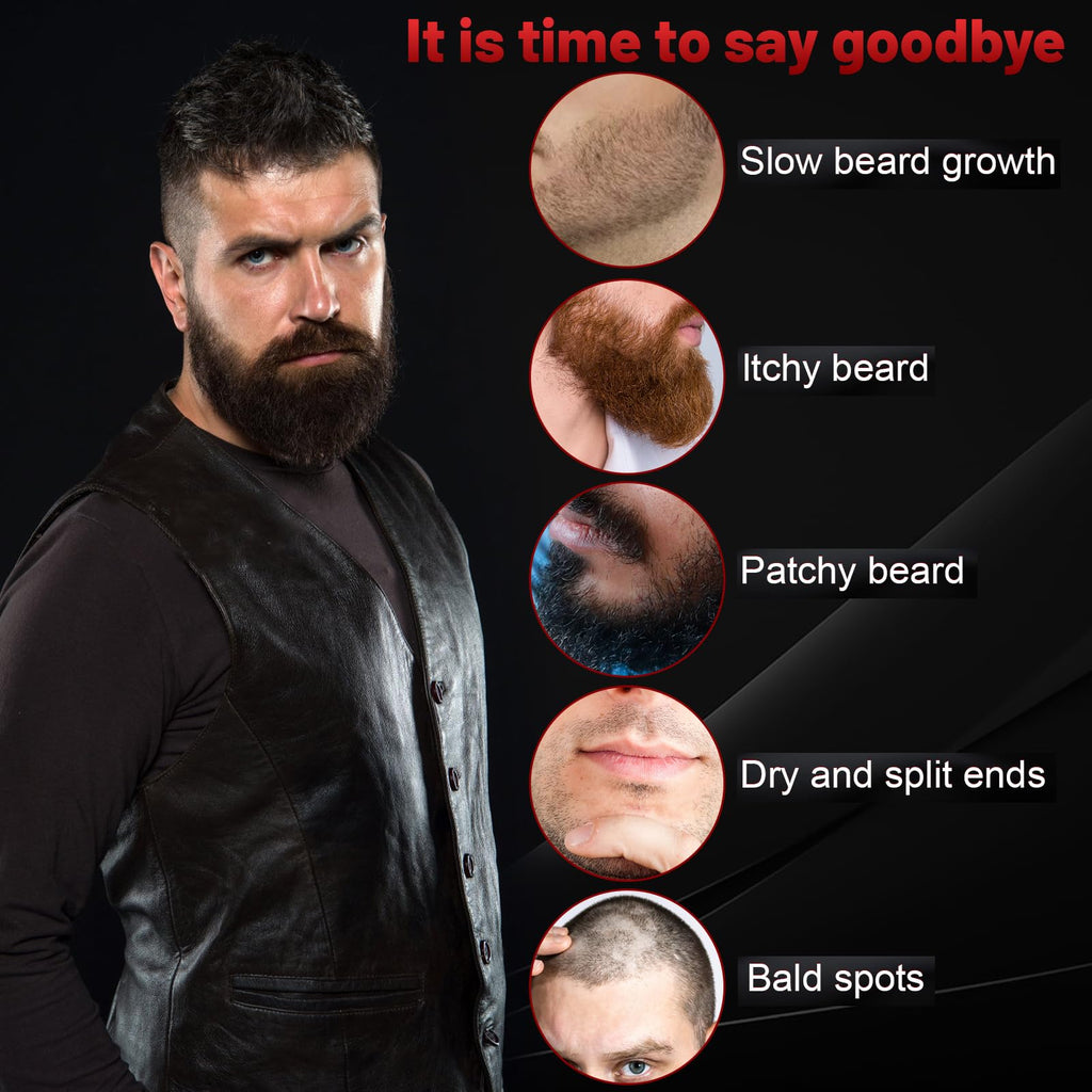 First Melody Beard Oil,Maximun Thickening Biotin, with Castor Oil and Argan & Jojoba Oils, Promotes Beard Growth, Styles, Strengthens & Softens Beards & Mustaches,1 Ounce*2