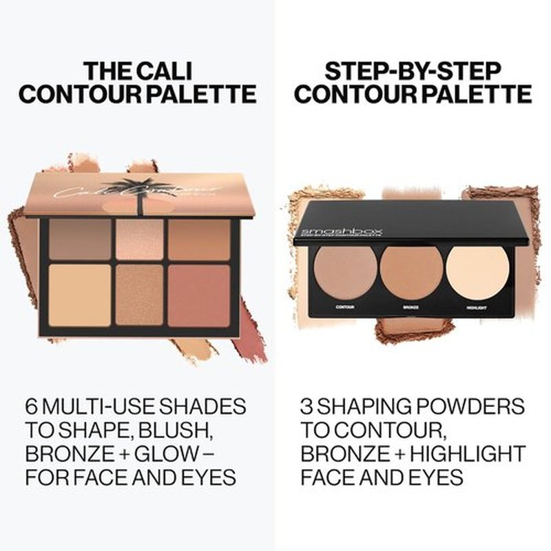 Smashbox The Cali Contour Palette - Six-Shade Contour Kit with Highlighter, Bronzer & Blush for Dimension + Glow