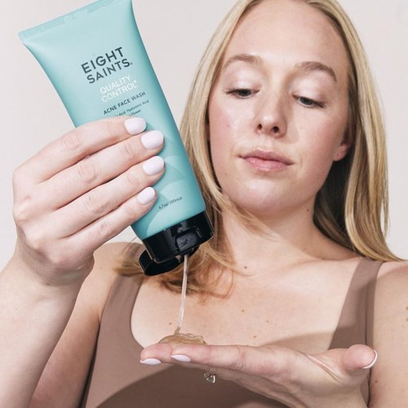 Eight Saints Quality Control Acne Face Wash, Natural & Organic, Reduce Acne and Prevent Future Breakouts, 2% Salicylic Acid, 6.7 Ounces