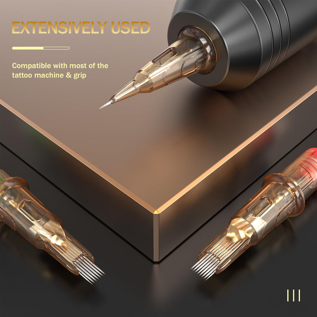 EZ Tattoo Cartridge Needles - 20Pcs #10 (9RM) Bugpin Curved/Round Magnum Disposable Tattoo Needles Cartridges for Rotary Tattoo Machine Pen Gun - V SELECT