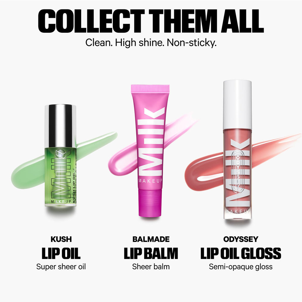 Milk Makeup Balmade Electrolyte Lip Balm – Hydrating, Sheer Gloss Nourishes + Replenishes Moisture – Clean, Vegan Formula with High-Shine Finish – Pump (Warm Beige, Apricot Twist), 0.4oz