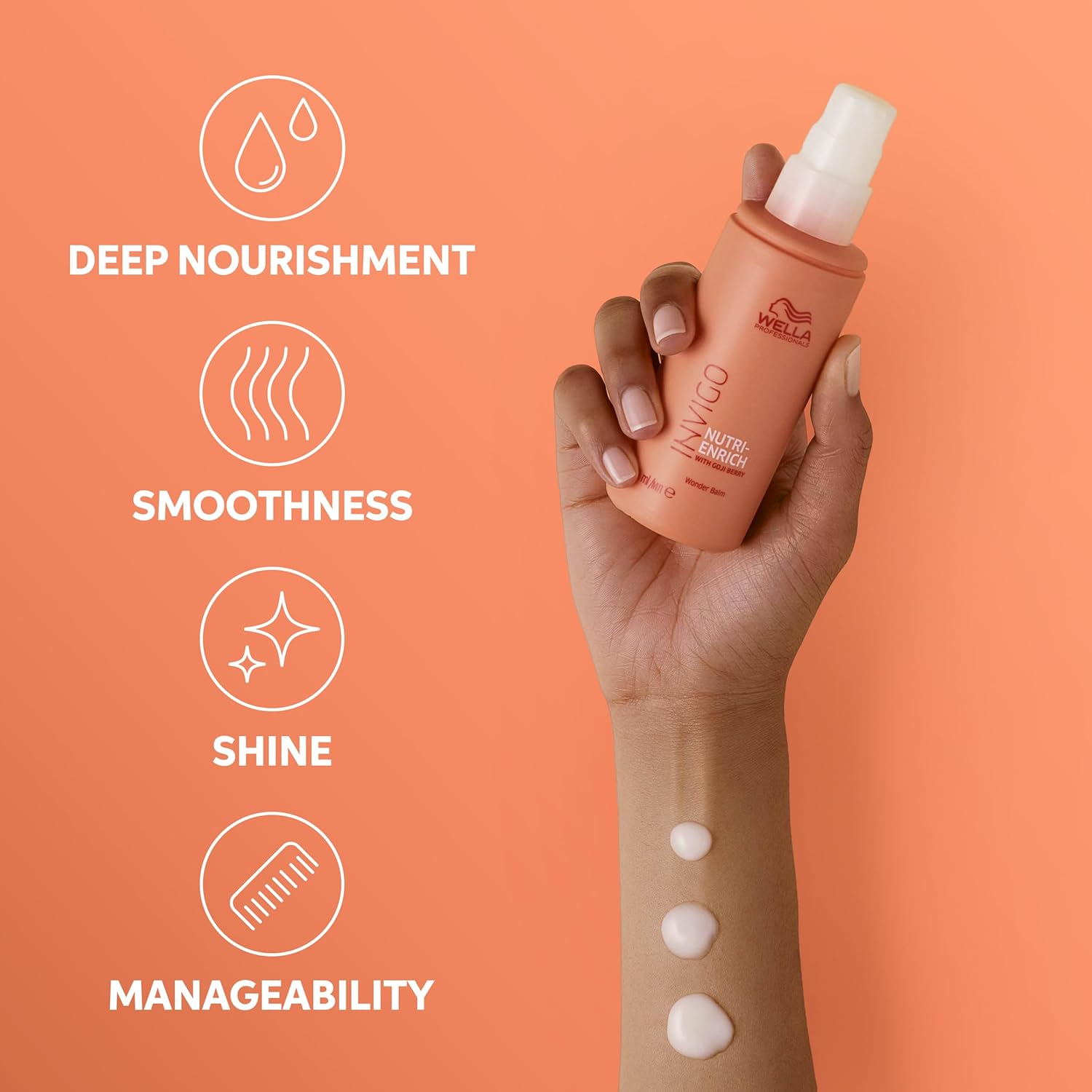 Wella Professionals Invigo Nutri-Enrich Bundle - Leave-In Wonder Balm & Frizz Control Cream | Deep Nourishment for Dry Hair