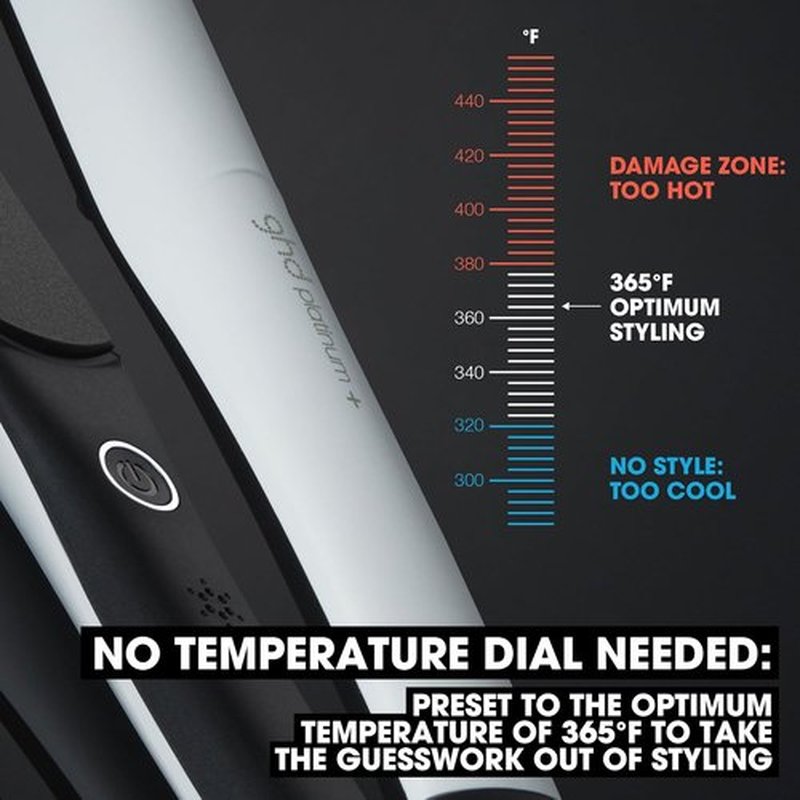 GHD Platinum+ Styler - Professional 1" Flat Iron Hair Straightener for Stronger, Shinier Hair