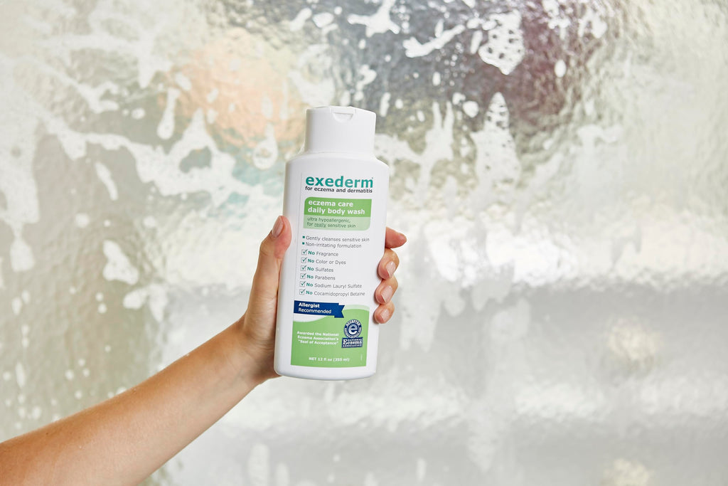 Exederm Body Wash for Eczema & Dermatitis, 12 Fl Oz, Ultra Sensitive Non-Irritating Bodywash, Gentle, Moisturizing Anti-Itch Cleanser for Red, Itchy, Dry Skin, Hypoallergenic, Sulfate & Paraben Free