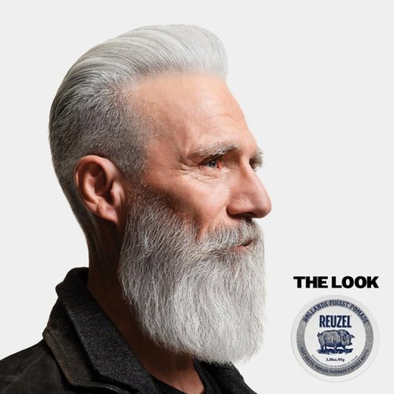 Reuzel Clay Matte Pomade - Medium Hold, Water Soluble, Flake-Free Finish for All Hair Types