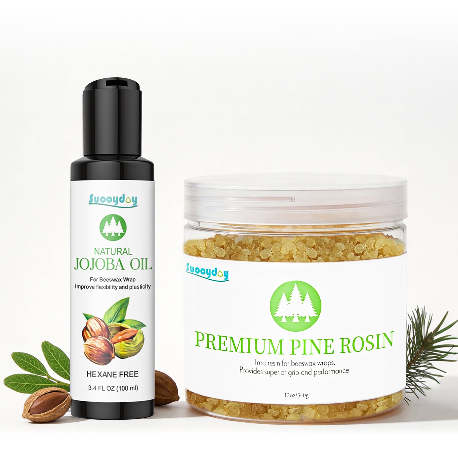 Suooydoy 12oz Pine Rosin with Jojoba Oil Natural Pine Resin