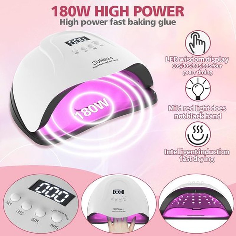 Professional Acrylic Nail Kit for Beginners with Everything Complete Nail Kit Set, Gel Nail Polish Kit,Acrylic Nail Powder with Gel Polish U V Light for Beginners