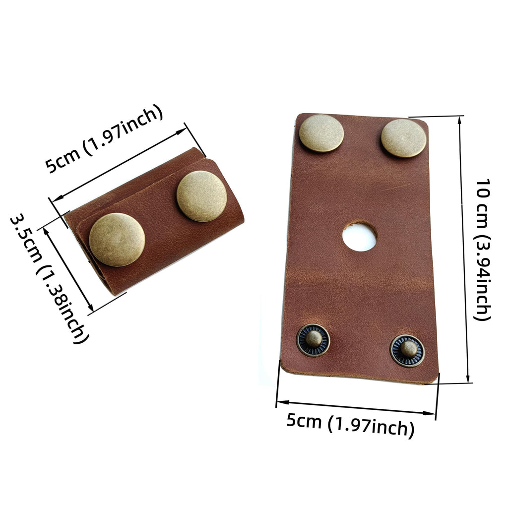 MEEBOY Handmade leather Double Satety Edge Razor Head Protective Sheath For men, Leather Shaving Travel Cover Fits Most Safety Razors (Brown)