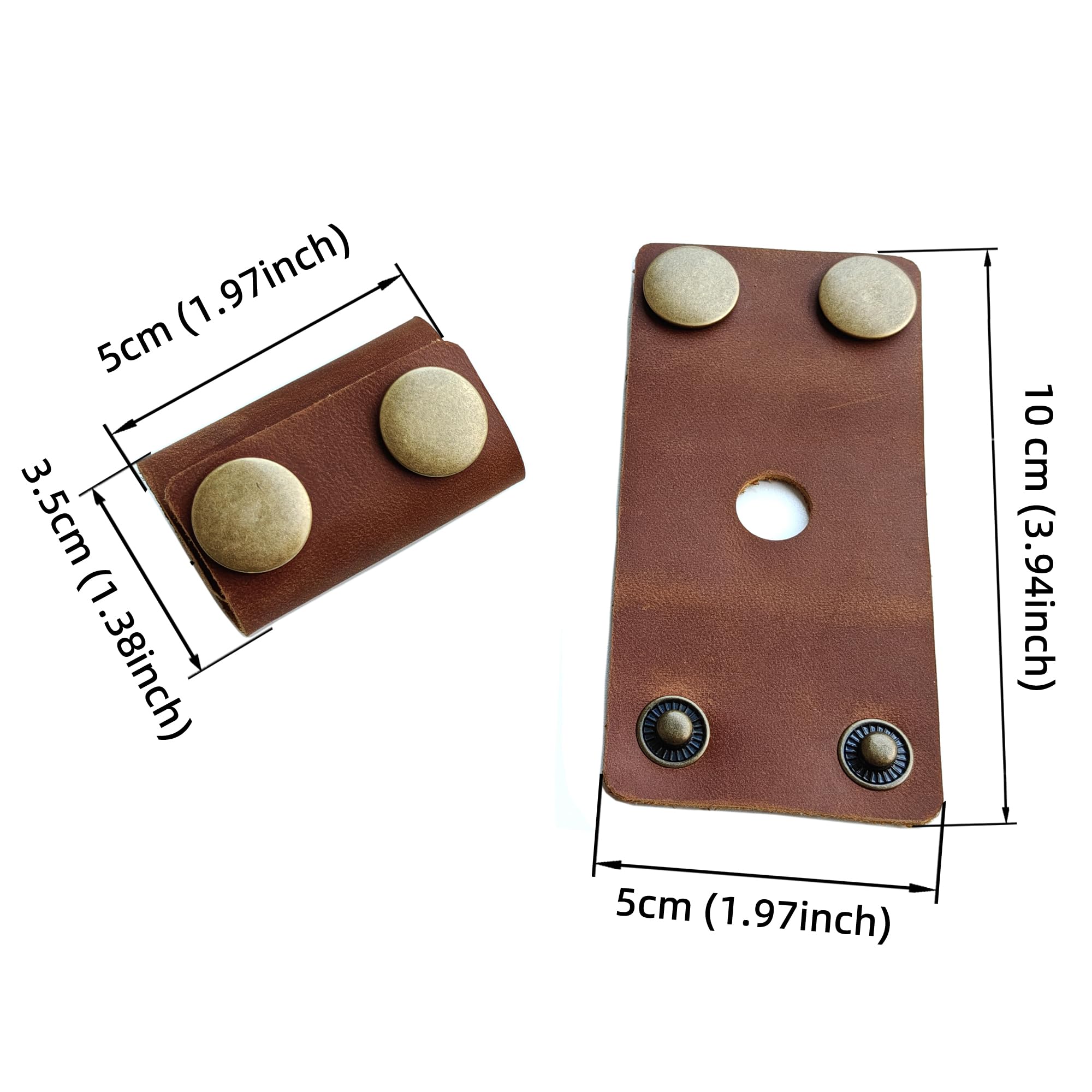MEEBOY Handmade leather Double Satety Edge Razor Head Protective Sheath For men, Leather Shaving Travel Cover Fits Most Safety Razors (Brown)
