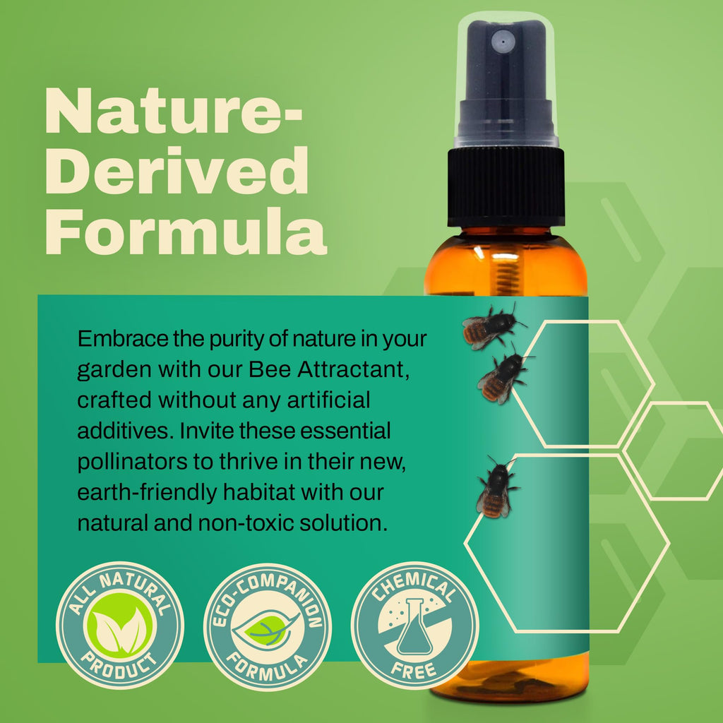 Donaldson Farms Mason Bee Attractant Spray – Made with Natural Lemongrass Oil to Lure Pollinating Bees, Easy to Use Garden Spray for Bee Houses, Nests, Flowering Plants & Fruit Trees – 2 oz