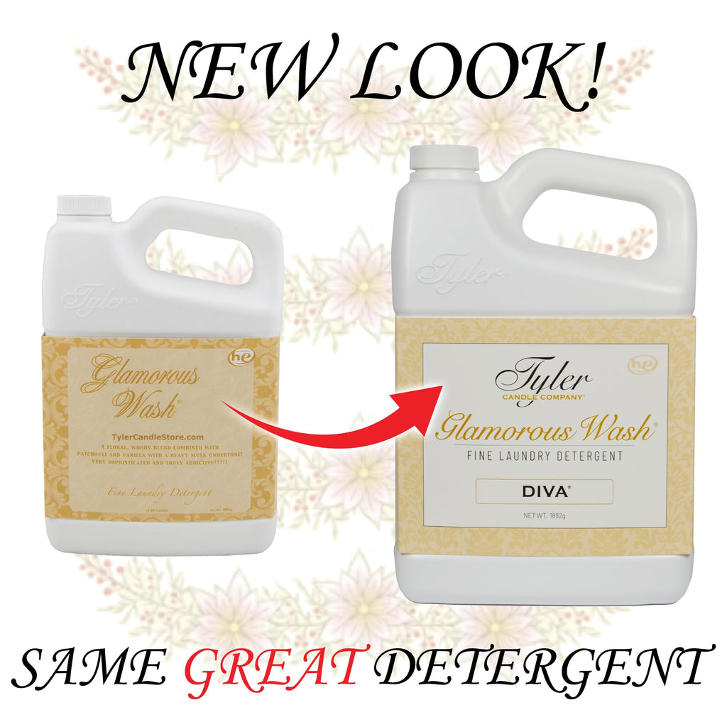Tyler Candle Laundry Detergent Glamorous Wash, Diva 32 oz Bundle with Tyler Candle Mixer Melts, Autoglam Freshener, and Stain Remover Pen, (32111)