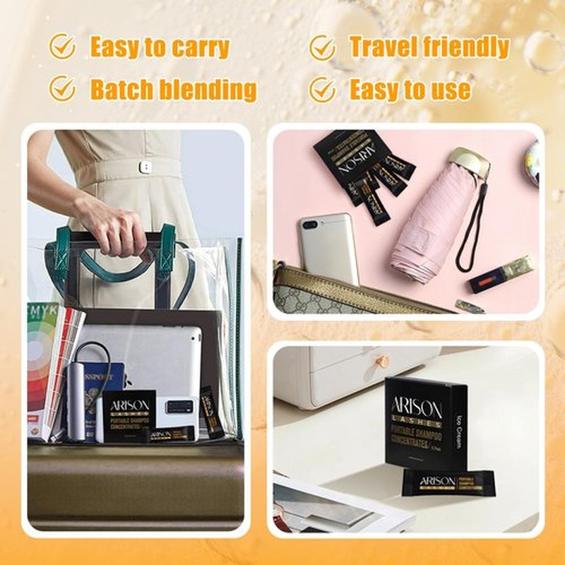 ARISON LASHES Shampoo Concentrate for Eyelash Extensions Lash Cleaning Hypoallergenic and Non-irritation Cleanser for Personal Travel or Home(Unscente)