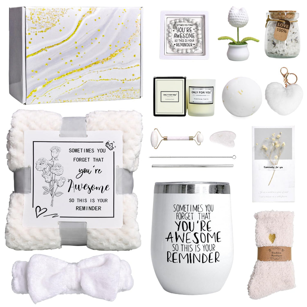 Self Care Gifts Baskets Women, 16PCS Get Well Soon Gift Box Relaxing Spa Set Care Package for Birthday, Valentines Day, Mothers Day, Christmas Gifts for Mom Girlfriend Sister Wife Grandma
