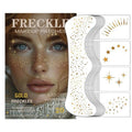 20 Pcs Gold Face Makeup Patches, Glitter Freckles Face Tattoo Gold Makeup, Glitter Freckles, Sparkle Makeup Patches, Waterproof Face Glitter Temporary Tattoos for Women and Girls