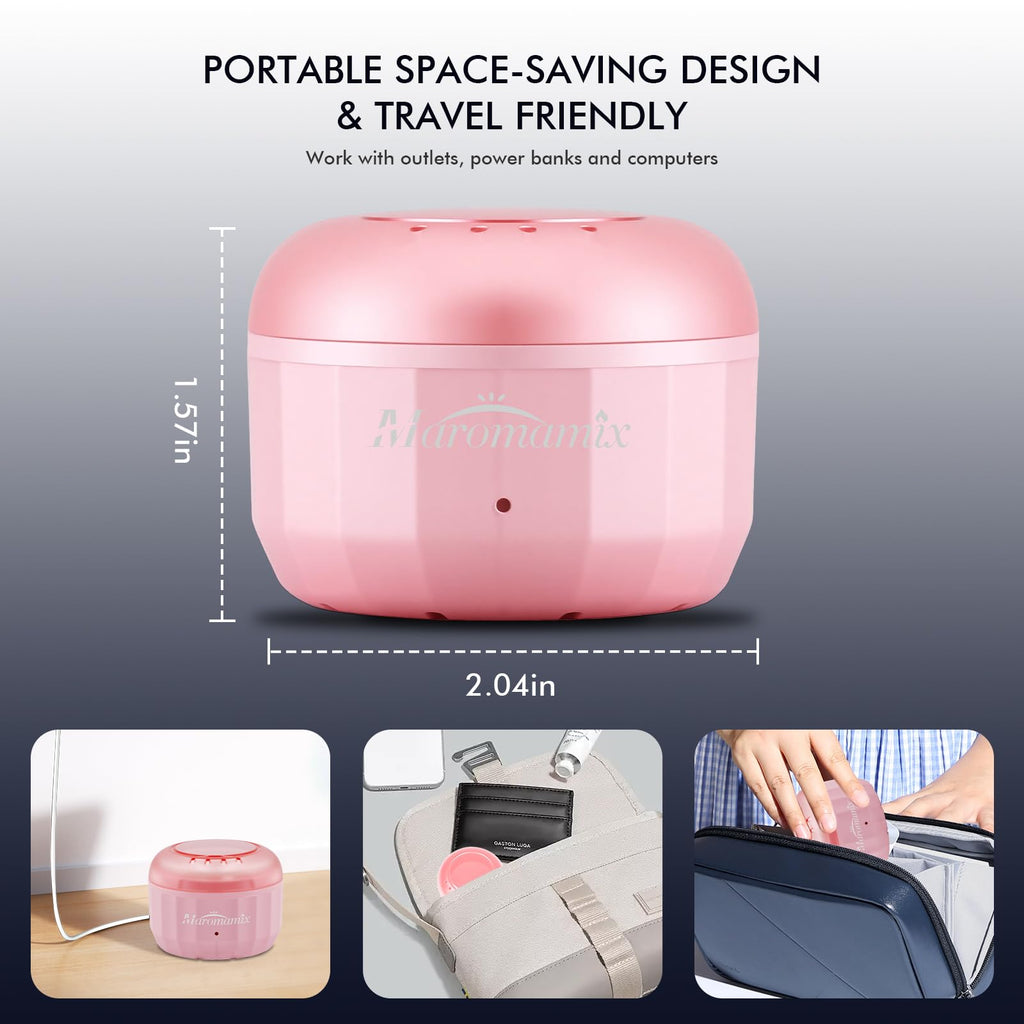 Nose Wax Kit Men & Women- Mini Portable Wax Warmer for Nose/Ear/Eyebrow/Beard/Lip Fuzz Hair Removal with 50g Hard Wax Beans, 10 Applicators & 5 Nose Hair Sticks &1 Silicone Pot - 5V USB