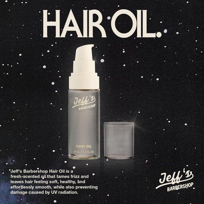 Jeff’s Barbershop Hair Oil - Nourishing Serum for Men & Women, Repairs & Restores Shine (2.2 fl oz)