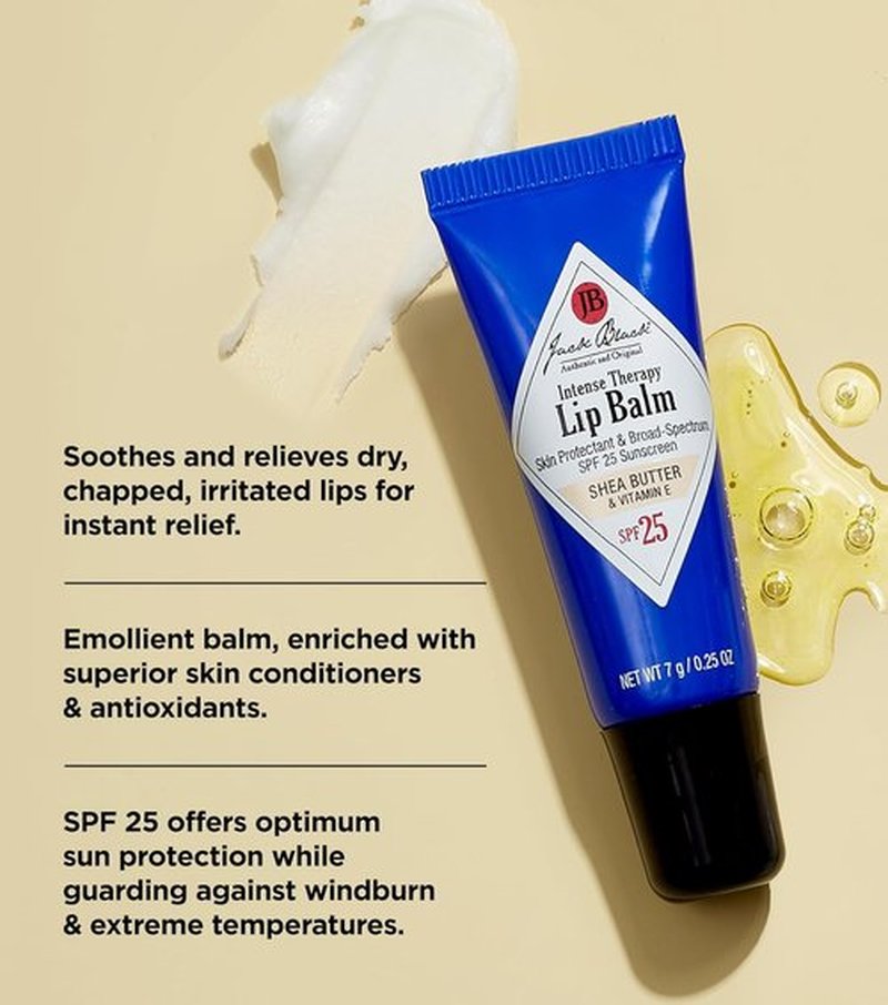 Jack Black Intense Therapy Lip Balm - Hydrating Lip Moisturizer with SPF 25 | 0.25 Oz.