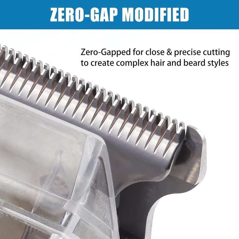 Wahl 5 Star Detailer Li Trimmer Blades - Adjustable Stainless Steel Zero-Gap T Wide Replacement | Silver