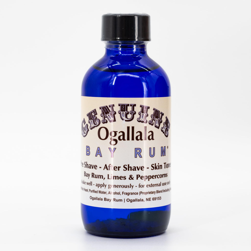 Ogallala Bay Rum | Refreshing Dual Purpose Cologne & Aftershave | Hand Crafted | Old Fashioned Bay Rum Scent With Limes & Peppercorn | 4 oz Bottle