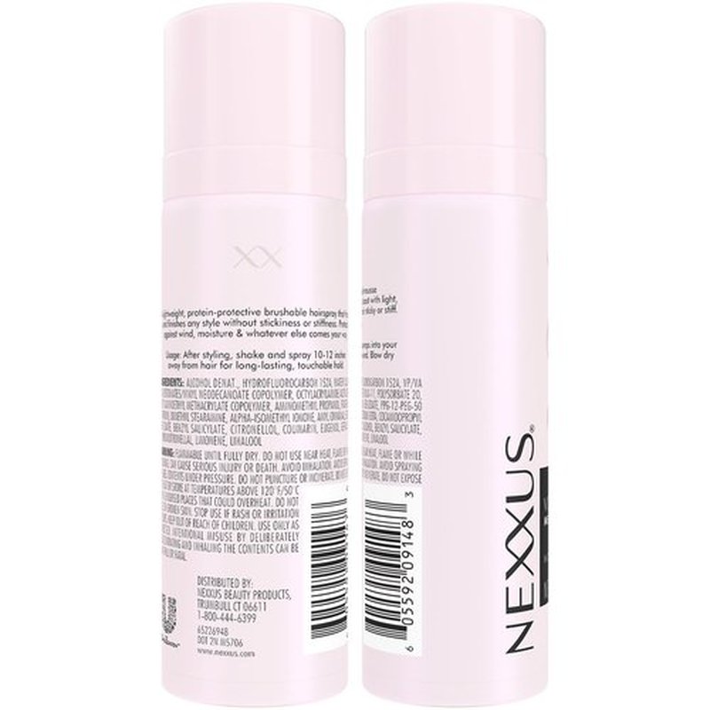 Nexxus Travel Hairspray, Comb Thru Flexible Hold 8-Pack – 72-Hour Anti-Humidity Shield, 48-Hour Frizz Control, Rose Fragrance, 1.5 Oz Ea