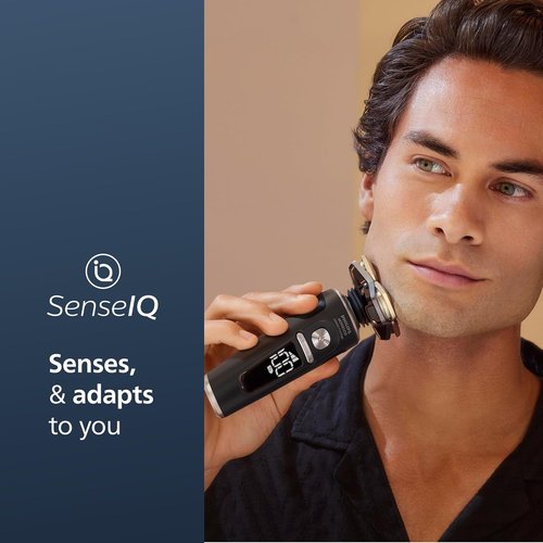Philips Norelco S9000 Prestige Electric Shaver - Qi-Charger, Precision Trimmer & Premium Case | SP9872/86