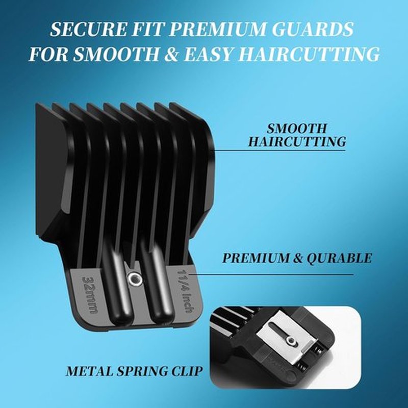 BaBylissPRO Premium Trimmer Guards - Replacement Set for FX787 & FX726 | 1/32-5/4 Inch with Organizer