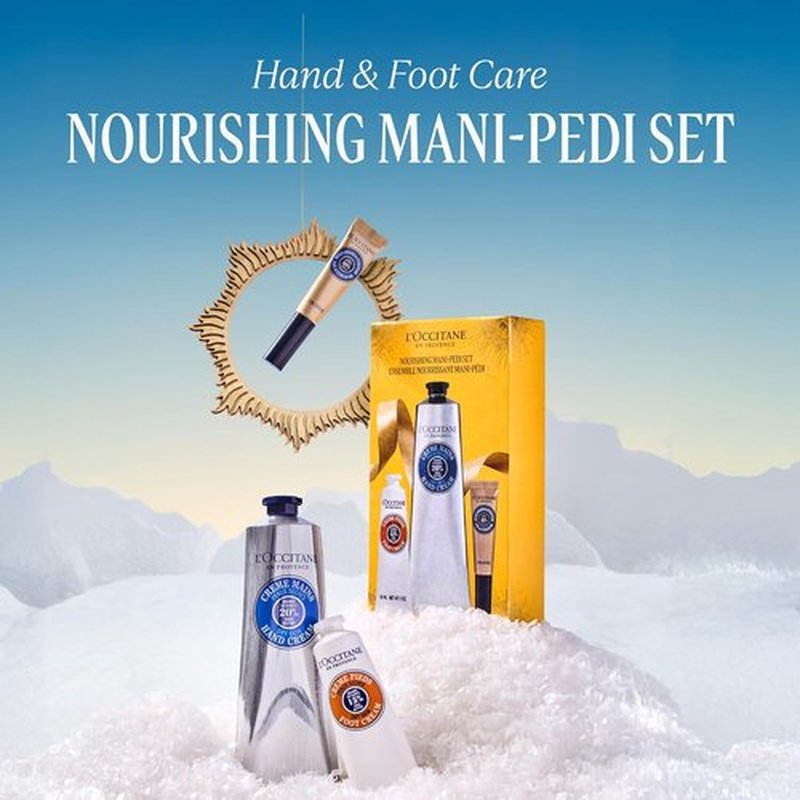 L’Occitane Nourishing Mani-Pedi Gift Set - Shea Butter Skincare Trio for Daily Hand & Foot Care