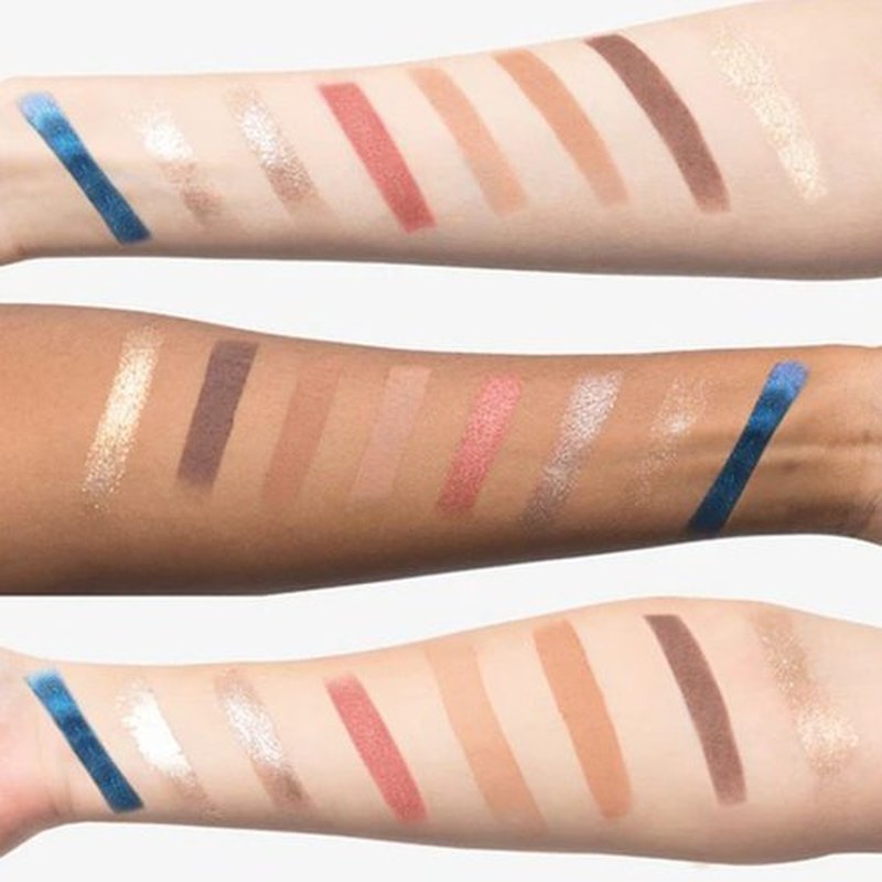 Sarelly Eyeshadow Palette | 8 Shades, 4 Finishes (Matte, Shimmer, Satin & Metallic) | Mirror & Dual-Ended Brush | Neutral Eye Makeup Kit