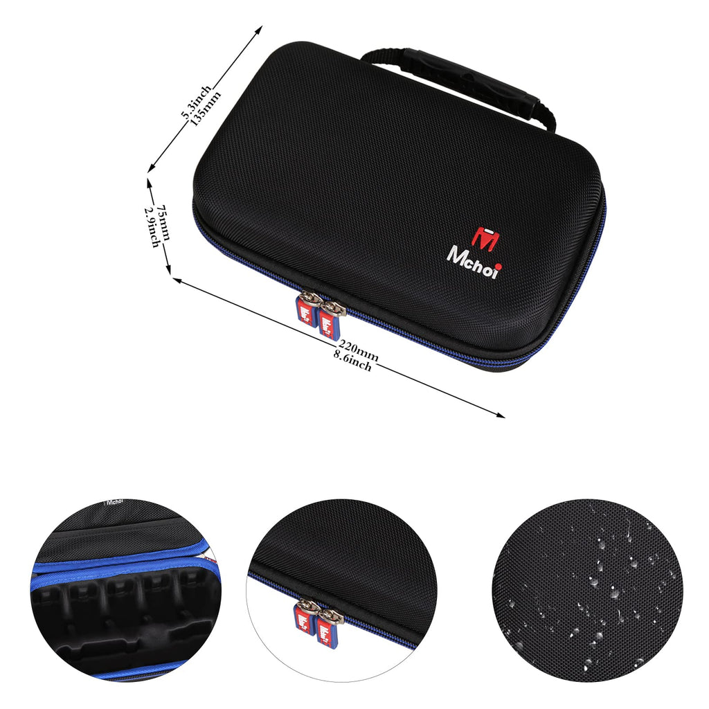 Mchoi Travel Case Fits for Gillette Labs Heated Razor Gold Edition, with Mesh Pocket Fits for 1 Handle, 5 Blade Refills, 1 Charging Dock, Case Only