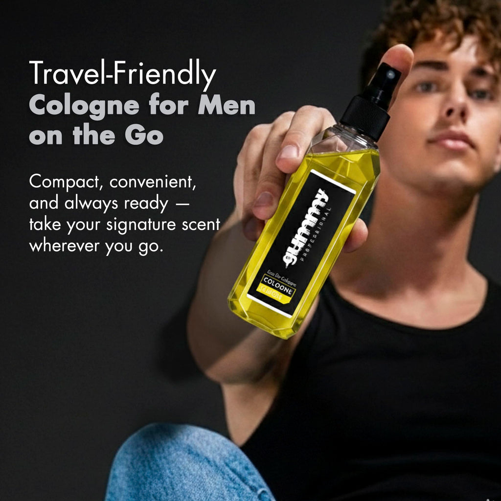 Gummy Professional Lemon Eau de Cologne 400ML - After Shave Traditional Inspired Barber Cologne - Lasting Fresh Bright Lemon Citrus Fragrance - Alcohol Based Cooling Formula for Post Shave Care