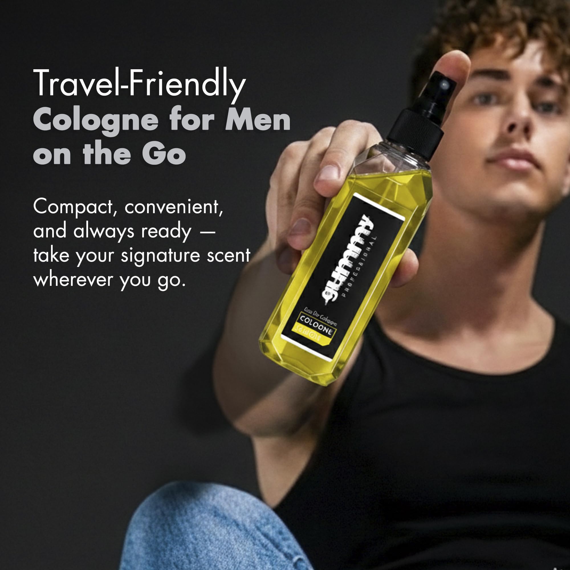 Gummy Professional Lemon Eau de Cologne 400ML - After Shave Traditional Inspired Barber Cologne - Lasting Fresh Bright Lemon Citrus Fragrance - Alcohol Based Cooling Formula for Post Shave Care
