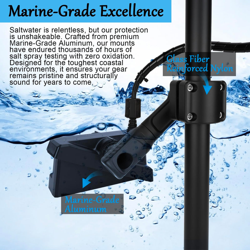 VINmounts Aluminum 0 Degree Mount Compatible with LVS34/LVS32/LVS62/Active Target,Tool-Free Adjustable Perspective Mode Transducer Mount