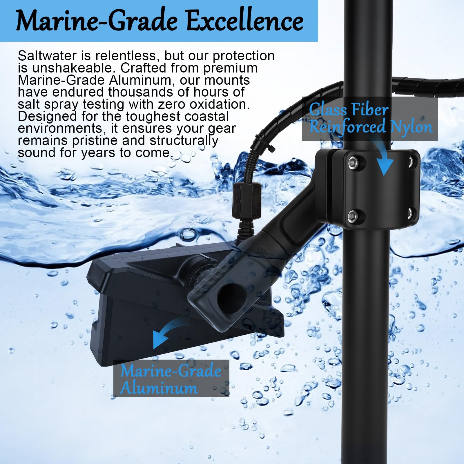 VINmounts Aluminum 0 Degree Mount Compatible with LVS34/LVS32/LVS62/Active Target,Tool-Free Adjustable Perspective Mode Transducer Mount