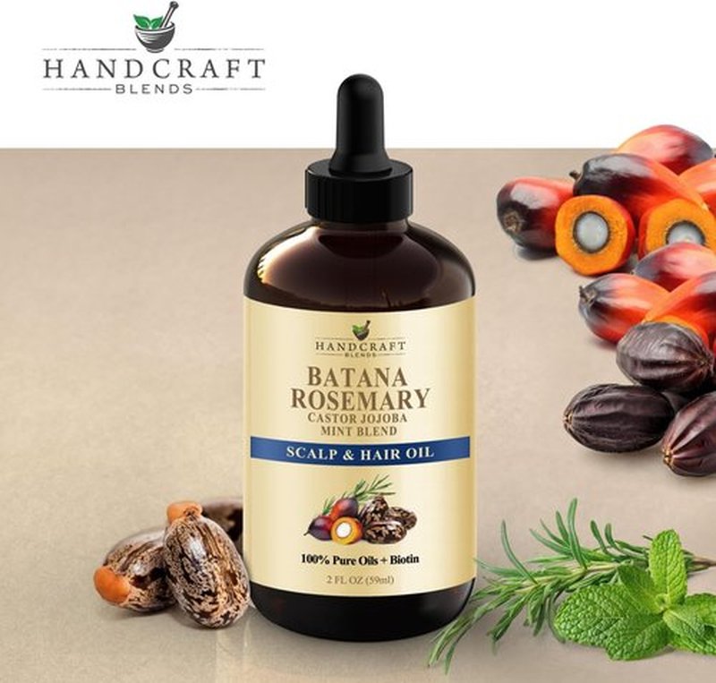 Batana & Rosemary Hair Oil - Scalp Treatment for Thinning Hair & Dry Scalp - 2 Fl Oz Nourishing Formula