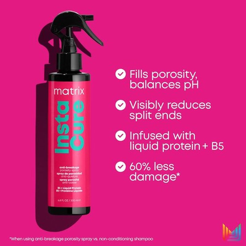 Matrix Instacure Anti-Breakage Leave-In Porosity Spray - Repairs & Strengthens Dry, Damaged Hair | 6.8 Fl Oz
