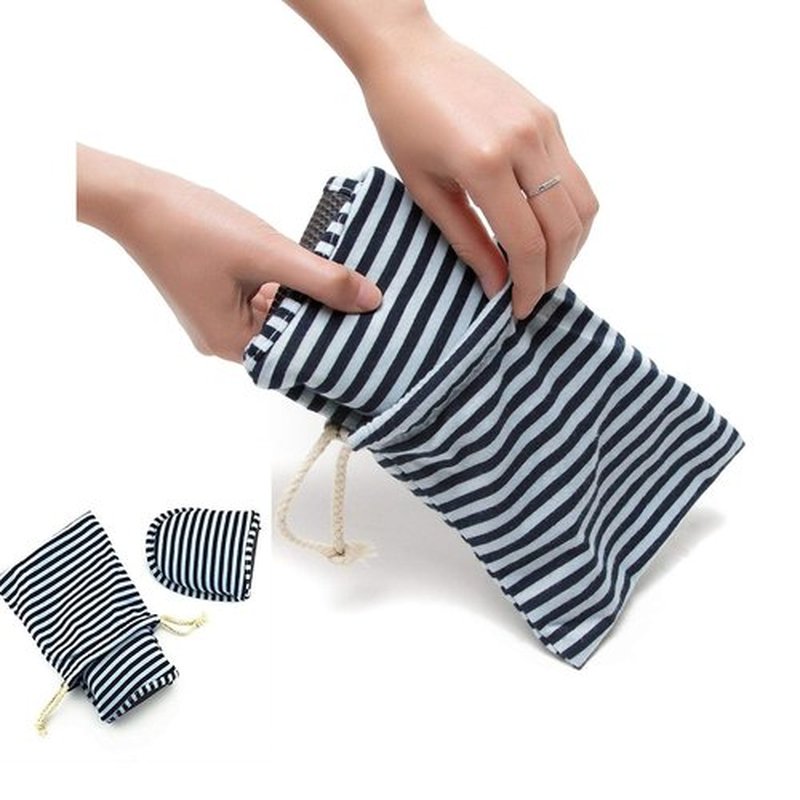 Non-Disposable Travel Slippers Portable Cotton Spa Hotel Guest Indoor Slippers, Dark Blue, 8-11 Women/6-9 Men