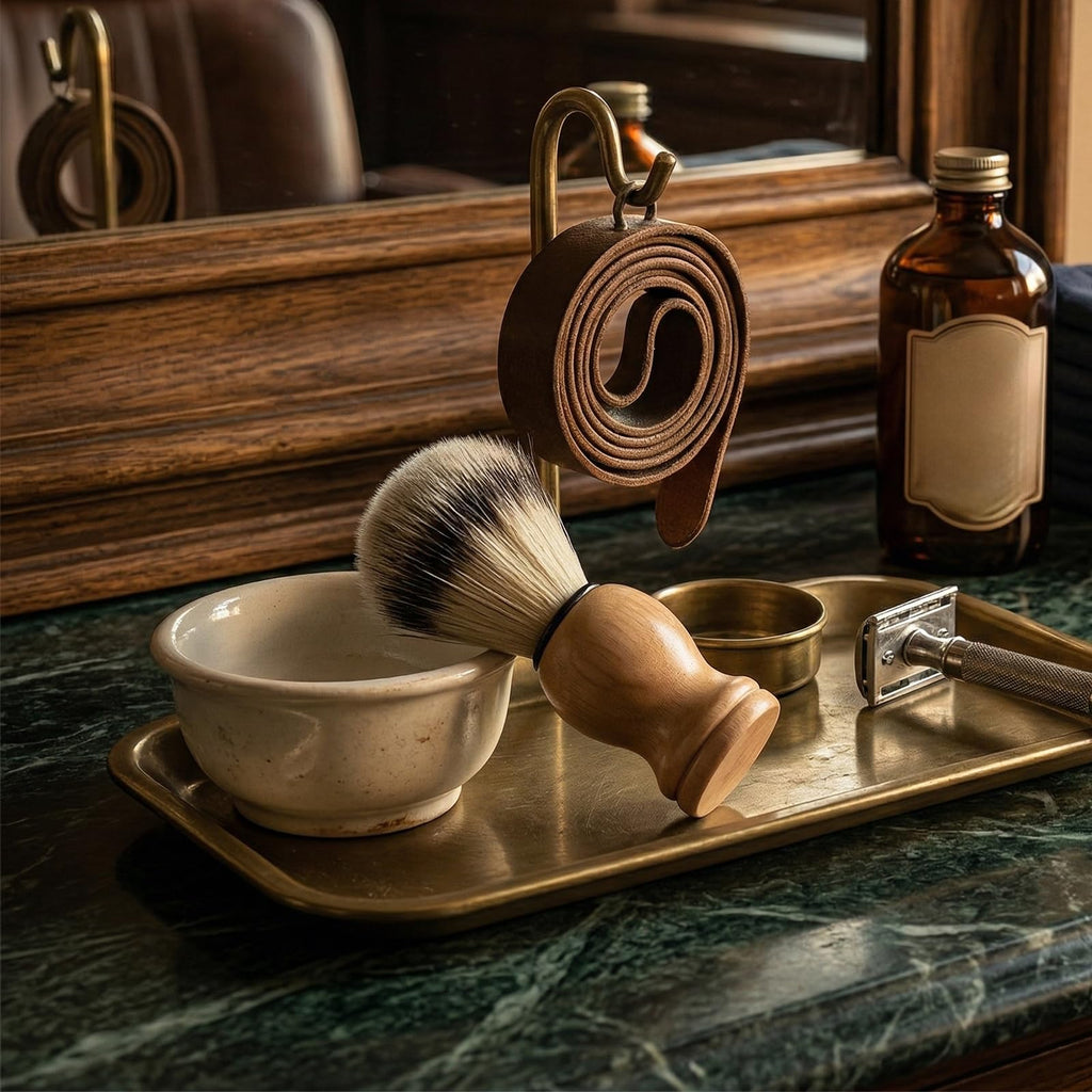 Shave Brush for Men, Shaving Lather Brush Travel Shave Brushes Hand Crafted with Comfortable Bamboo Handle Cream Brushes, Grooming Gift for Men