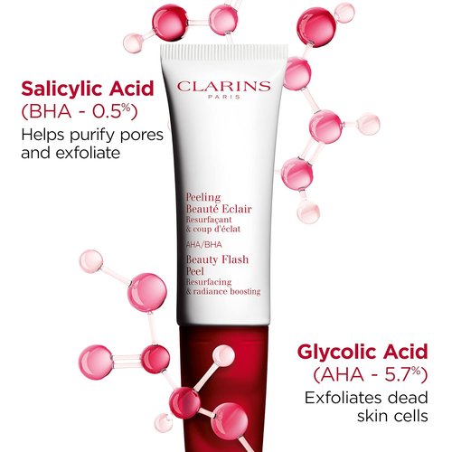 Clarins Beauty Flash Peel - 10-Minute At-Home Facial for Pore Tightening & Skin Renewal | All Skin Types