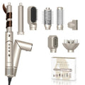 RUCHA 8 in 1 Hair Styler & Hair Dryer Brush Blow Dryer, 110,000 RPM High Speed Hair Nora Styler, Multi Professional Hot Air Styler for Straightening Curling Volumizing Drying, Champagne Gold