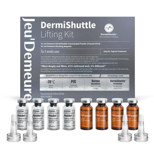 JEU'DEMEURE DermiShuttle Lifting Kit - Anti-Aging Face Serum for Firming & Hydration with Collagen | 8-Week Treatment