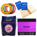 Waxness Bikini Lotus Stripless Waxing Kit with W-CUBE Digital Wax Heater, 0.8 lb (400 g) Hard Wax Beads – Rosin-Free Bikini Wax for Sensitive Areas, Professional Use – Made in Italy