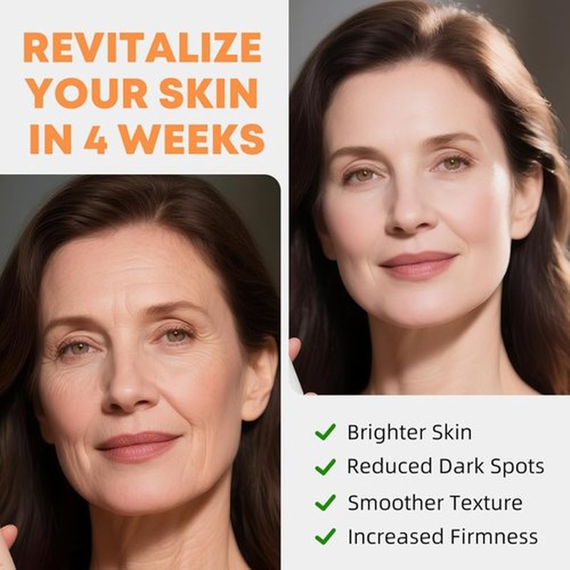Skiennix Vitamin C Serum - Brightening Anti-Aging Formula with Hyaluronic Acid & Vitamin E for Sensitive Skin