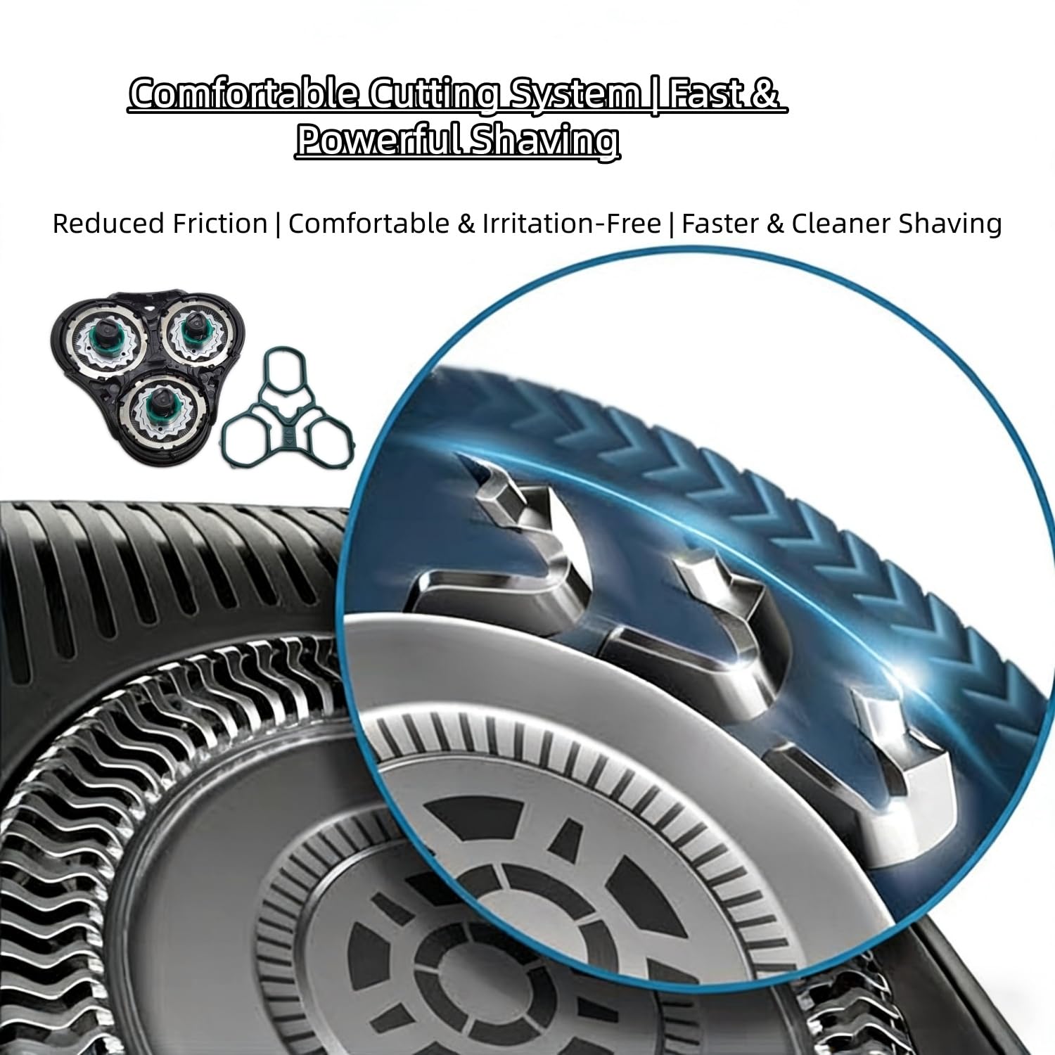 RQ11 Replacement Shaver Head Compatible with Philips Norelco Sensotouch 2D 1100 Series RQ1150X RQ1160CC RQ1180CC RQ1195