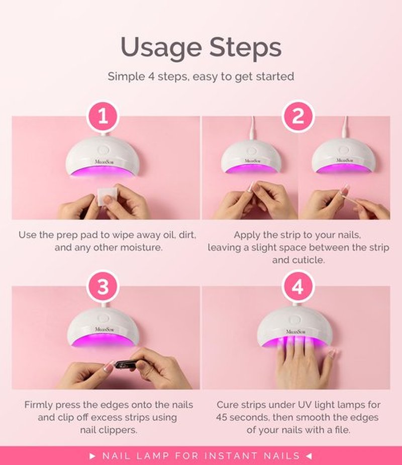 MelodySusie Pocket-Sized LED UV Nail Lamp with Ultra-Lightweight Design, P-ART04 UV Light Cures All Soft Gels at Home, Especially Instant Nails, Semi-Cured Gel, Base Coat & Top Coat (White)