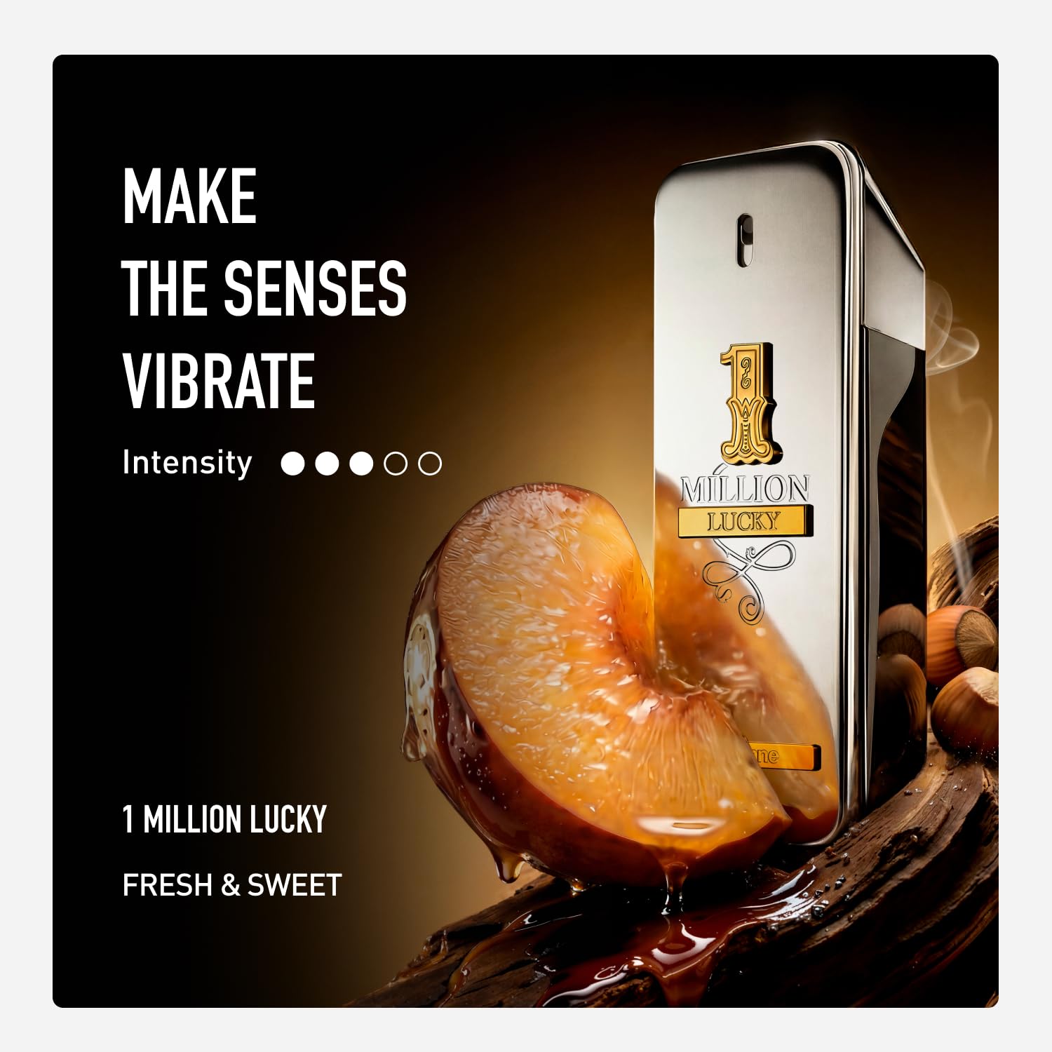 Rabanne 1 Million Lucky Gift Set for Men - Discover Long Lasting Woody Aromatic Eau de Toilette Fragrance + Shower Gel & Travel Cologne Spray - Father's Day, 3 Piece